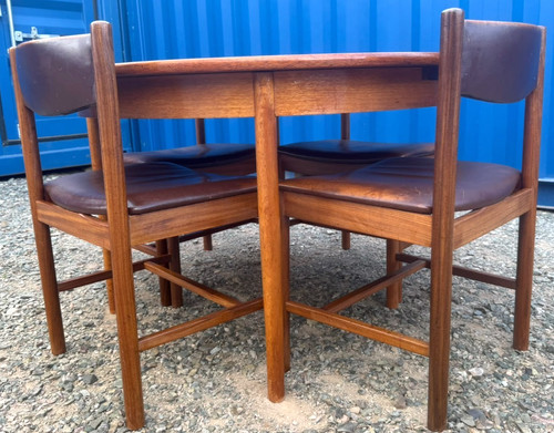 Round extending dining table - extending, 4