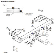 Tow Bar For JEEP Grand