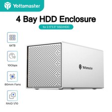 Yottamaster 4 5 Bay Type C USB 3.0 Hard Drive Enclosure For 2.5" 3.5" SATA HDDs