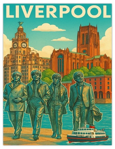 Liverpool magnet 139x107mm - liverpool,