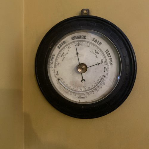 Antique aneroid barometer - antique,