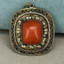 antique 935 silver pendant