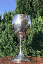 Large Vintage Silver Plated Trophy Goblet " THE NORMANDY CUP " c1933