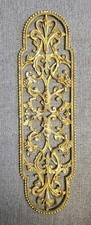 Reclaimed Vintage Decorative Brass Finger Door Plate Victorian Style - 28.5cm