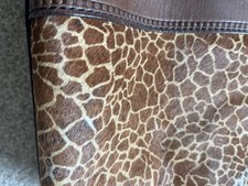 Ladies Giraffe Print Fossil Leather Handbag