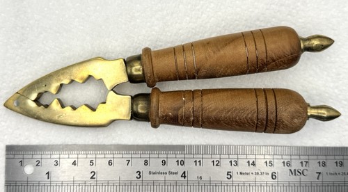 Vintage brass nutcracker with - brass,