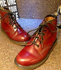 Dr Martens 8175 cherry red leather boots UK 5 EU 38 Made in England