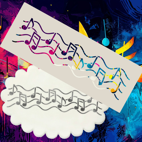 Music notes boarder strip - notes,