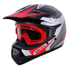 ZORAX Youth Kids Motocross Helmet MX Off Road BMX Dirt Bike Quad & Goggles