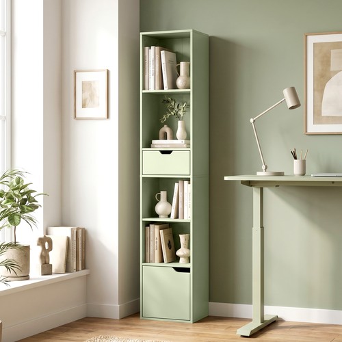 Tier bookcase with drawer - 6-tier,