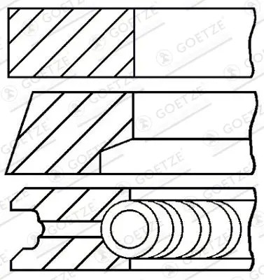 Piston ring set 138800 - piston,