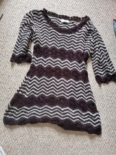 Kaliko Brown Chevron Crochet
