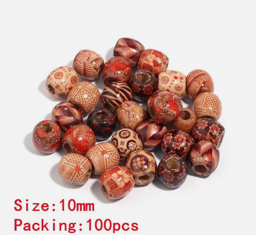 100pc natural wooden round - 100pc,
