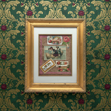 Antique Victorian Framed Die