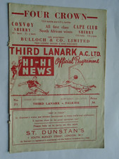 Third Lanark v Falkirk 1958/59 Division 1