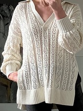 Zara Open Knit Pointelle Polo