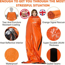 Portable Emergency Survival Sleeping Bag Mylar Thermal Bivvy Sack Camping Gear