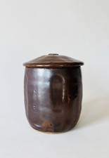 Vintage Studio Pottery Stoneware Faceted Lidded Jar St Ives Leach Pottery (?)