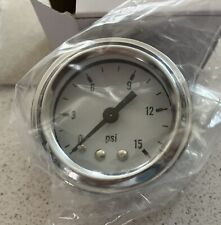 S5711 1 1/2 INCHES - MECHANICAL FUEL PRESSURE GAUGE - CHROME - NEW & UNUSED