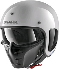 Shark S-Drak 2 motorcycle crash helmet, gloss white,  worn once.