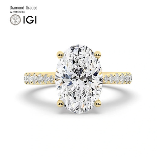 Oval diamond engagement - oval, ring
