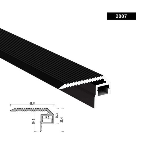 Black aluminium led profile - aluminium,
