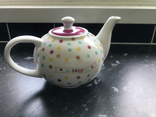 Polka dot ceramic teapot - dot,