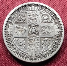 1849 GODLESS FLORIN 2s SILVER