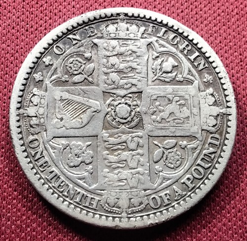 1849 godless florin silver - 1849,
