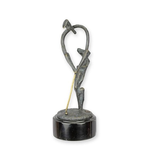 Bronze sculpture golfer - of,