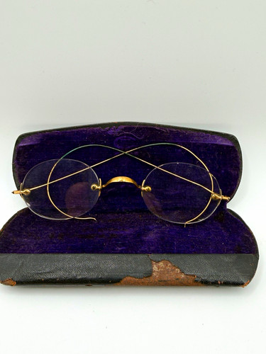 Vintage rimless oval gold - rimless,