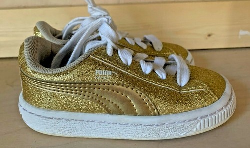 Puma basket gold - puma, glitter