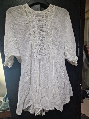 White lacy backless - lacy,