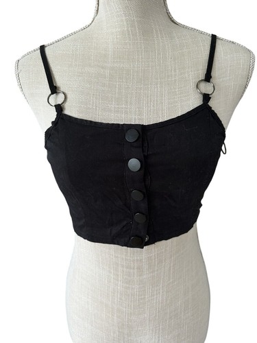 Mags pye black smocked crop - black,