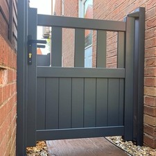 Readymade Gate Aluminium Vertical Mix Infill Pedestrian Gate (Anthracite Grey)