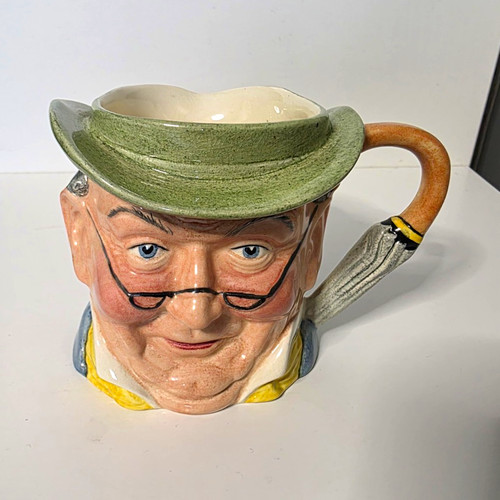 Ceramic figural character head - figural,