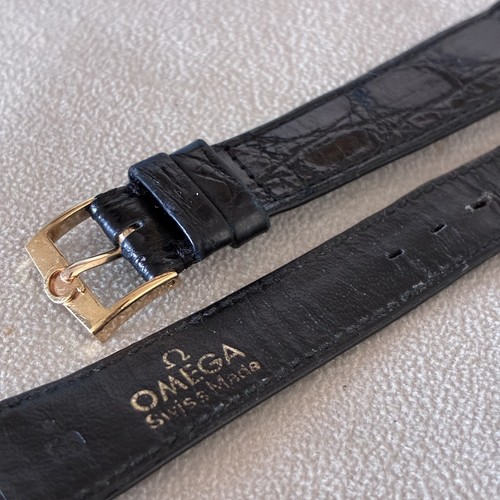 Omega vintage black crocodile - omega,