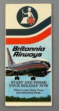 BRITANNIA AIRWAYS VINTAGE DUTY FREE VINTAGE AIRLINE BROCHURE BOEING 737