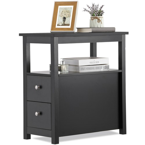 Black end table - table, with