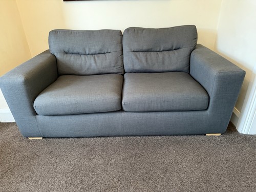 Dfs grey fabric sofa seater - sofa,