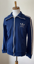 Vintage 1970s Adidas Europa tracksuit top jacket blue size M medium INDIE PUNK