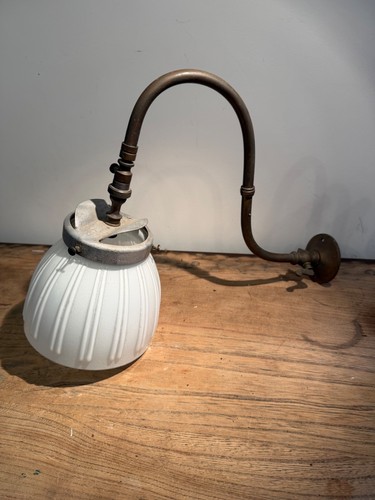Victorian brass gas wall light - brass,