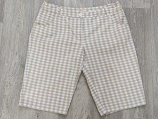 R M Williams Beige Check Shorts Size W34 Golf Sports Casual 