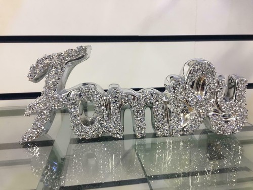 Crushed crystal diamond silver - diamond,