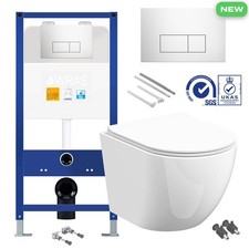 Rimless Wall Hung Toilet Pan &