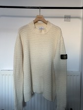 Stone Island Virgin Wool Knit Mock Neck Jumper XL 2024