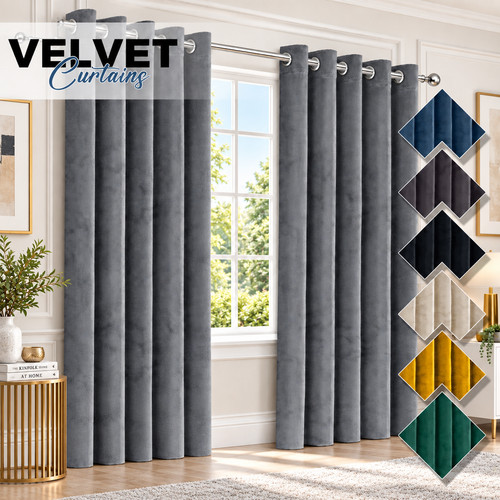 Luxury crushed velvet curtains - luxury,
