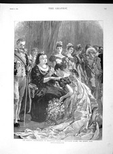 Original Old Antique Print