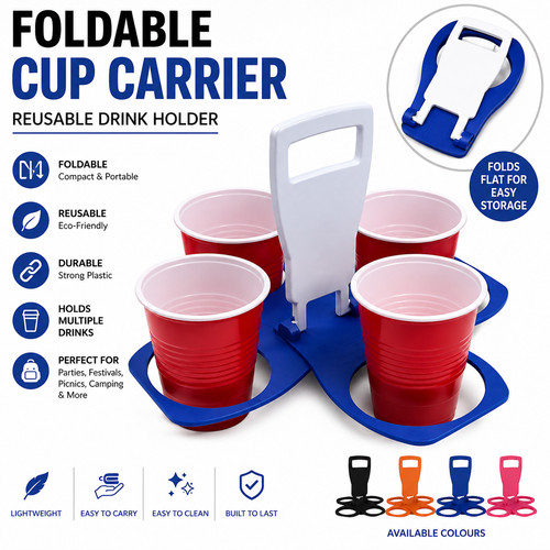 Foldable cup carrier drink - foldable,