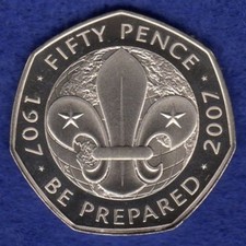 UK 2007 Proof 50p, 50 Pence